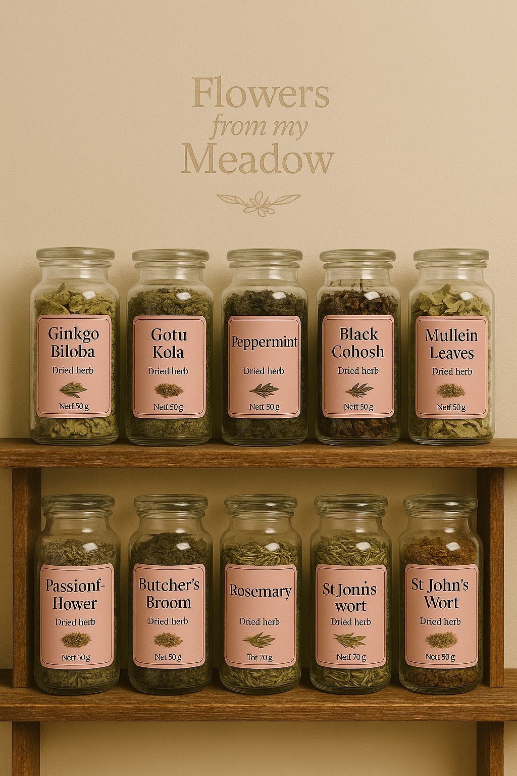 Dried Herbs - Flowers from my Meadow