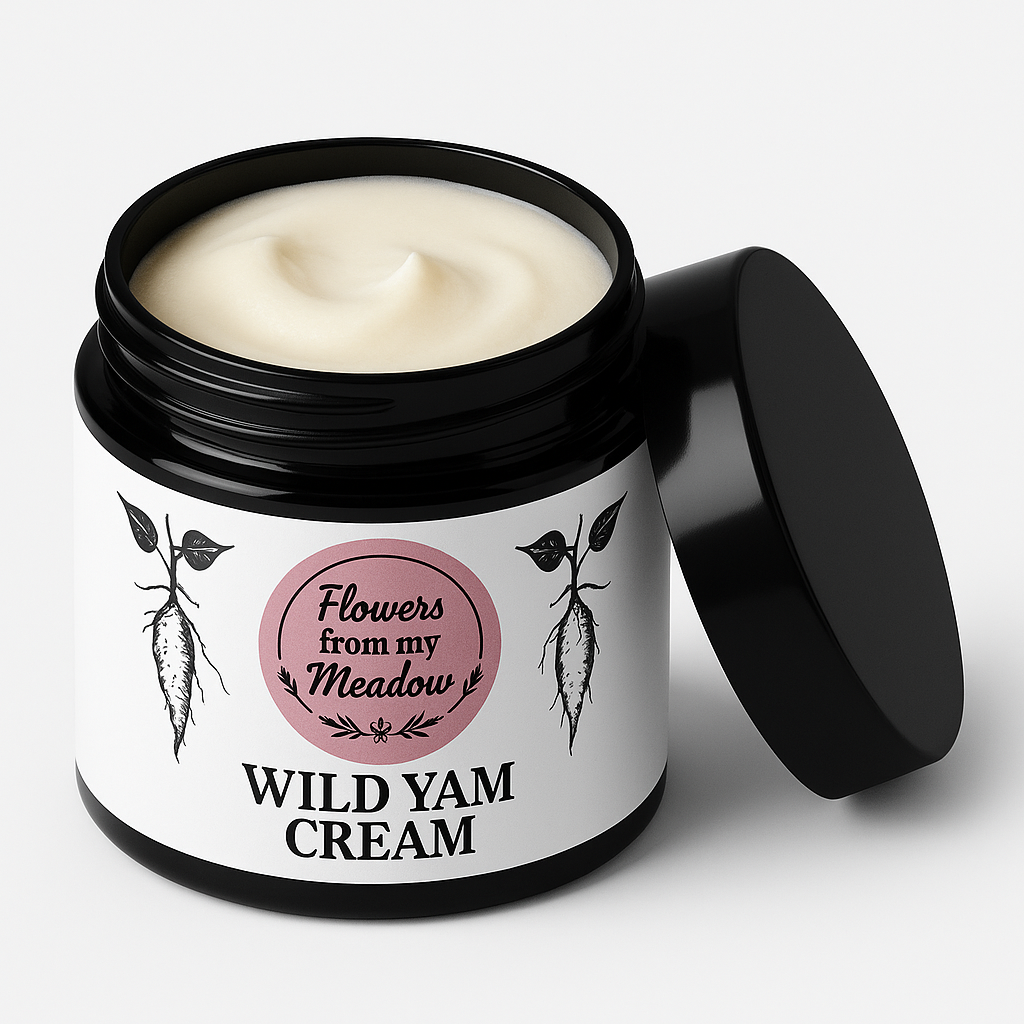 Close-up of Wild Yam Cream texture – botanical hormone balancing cream