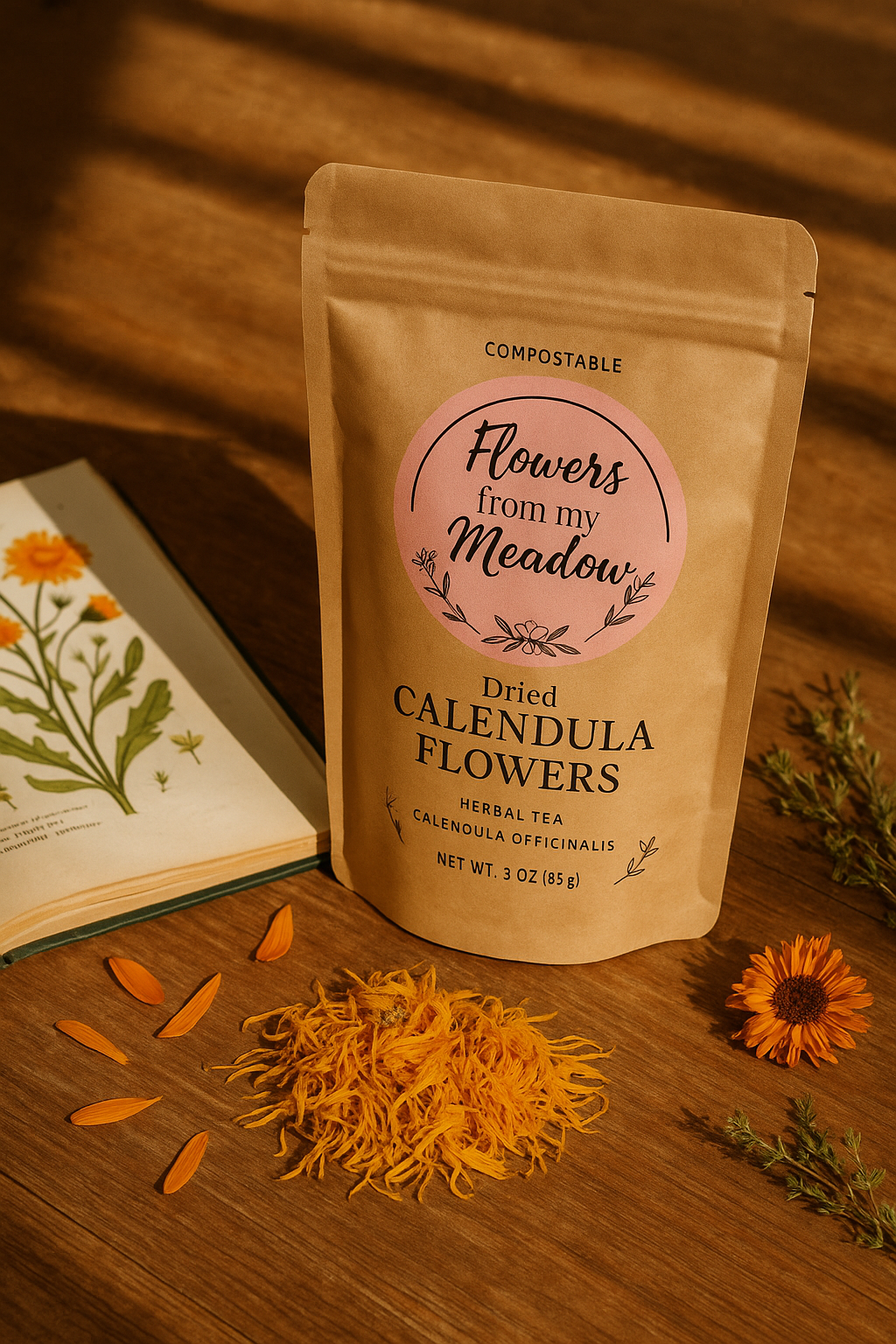 Whole Dried Calendula Blossoms – Herbal Support for Skin, Gut & Lymphatic Health