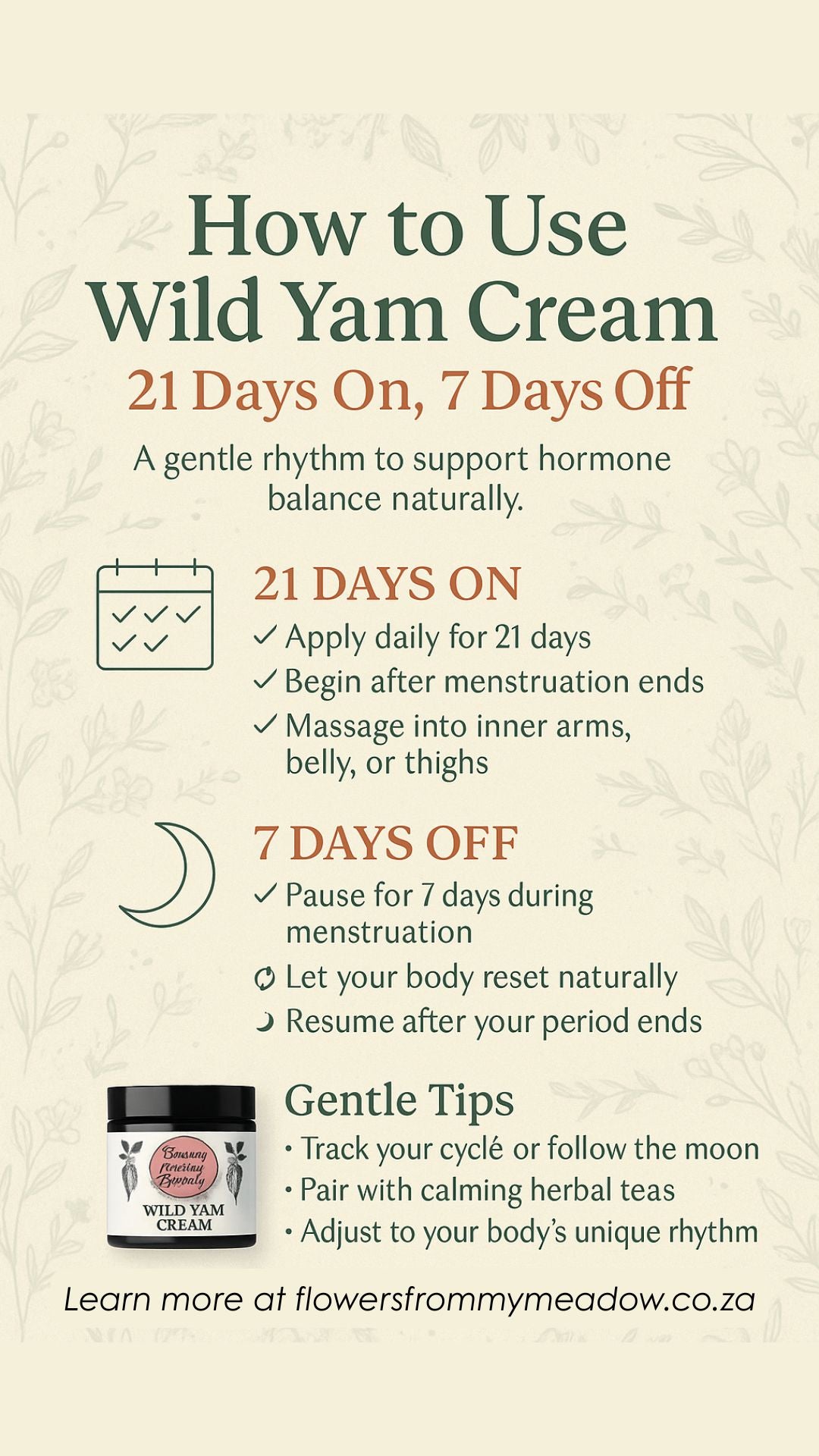 Wild Yam Cream – Natural Hormone Support for Women (50ml)