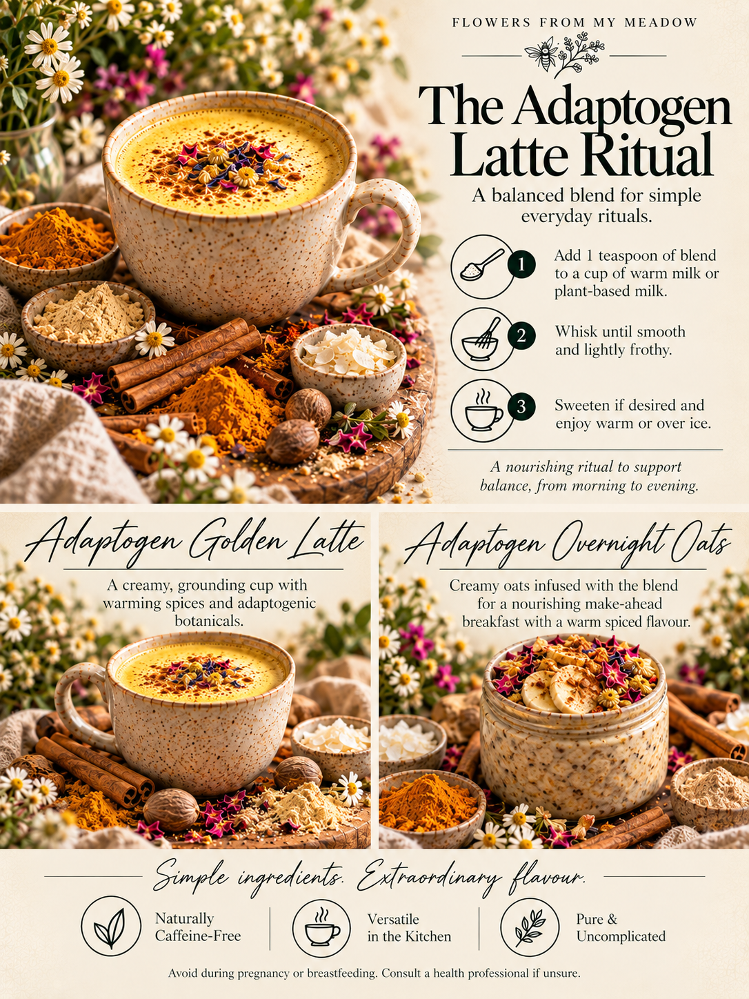 Adaptogen Golden Latte Recipes.