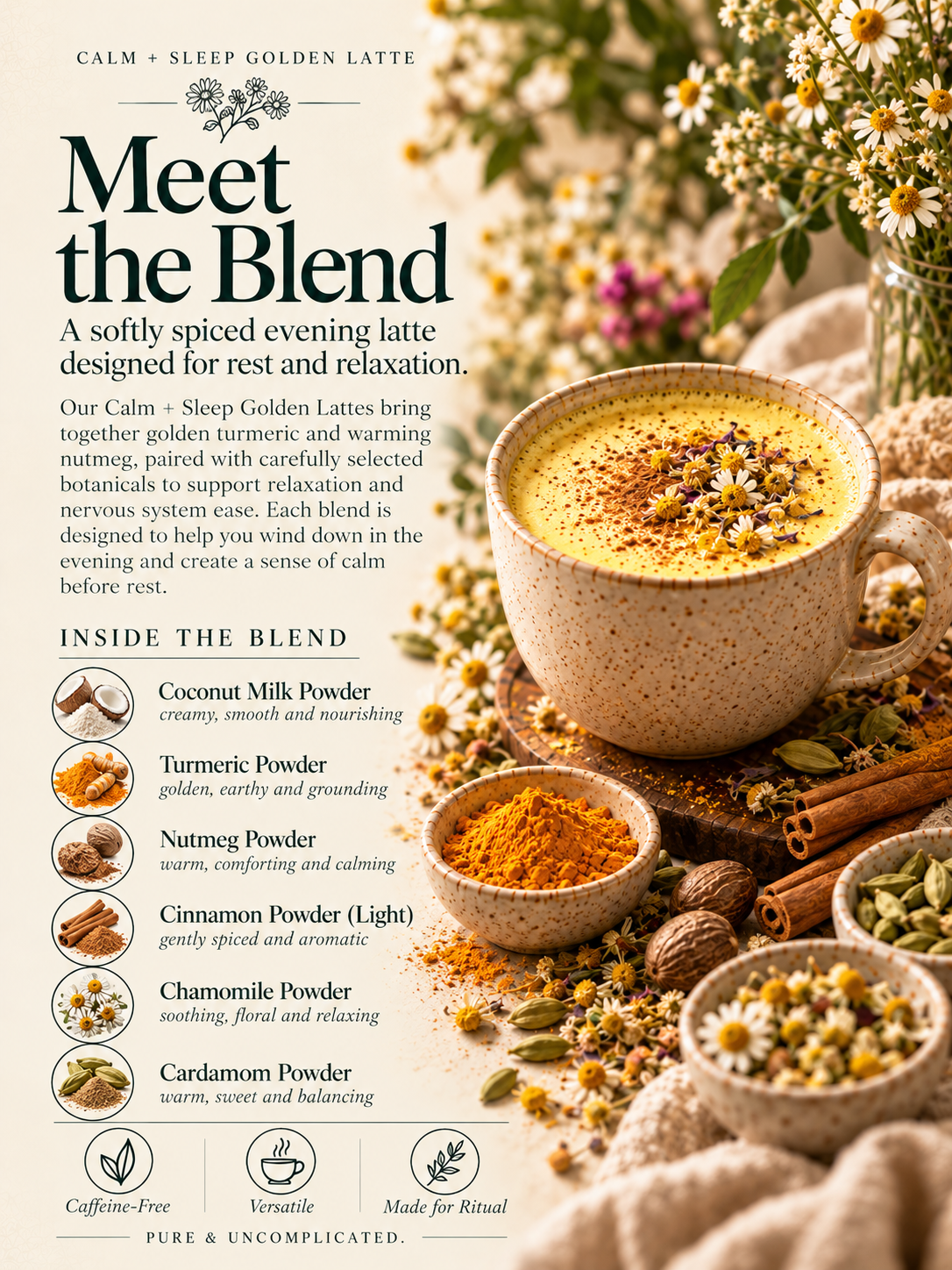 Calm Sleep Golden Latte guide.