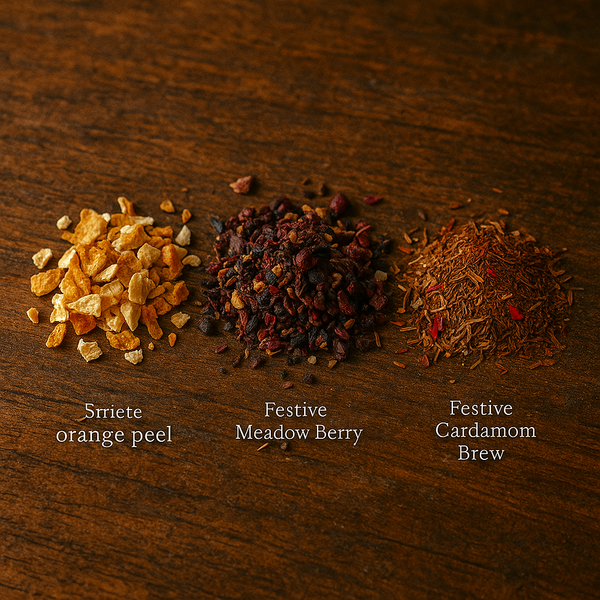 Festive Botanical Trio – Orange Peel + Berry Brew + Cardamom Brew