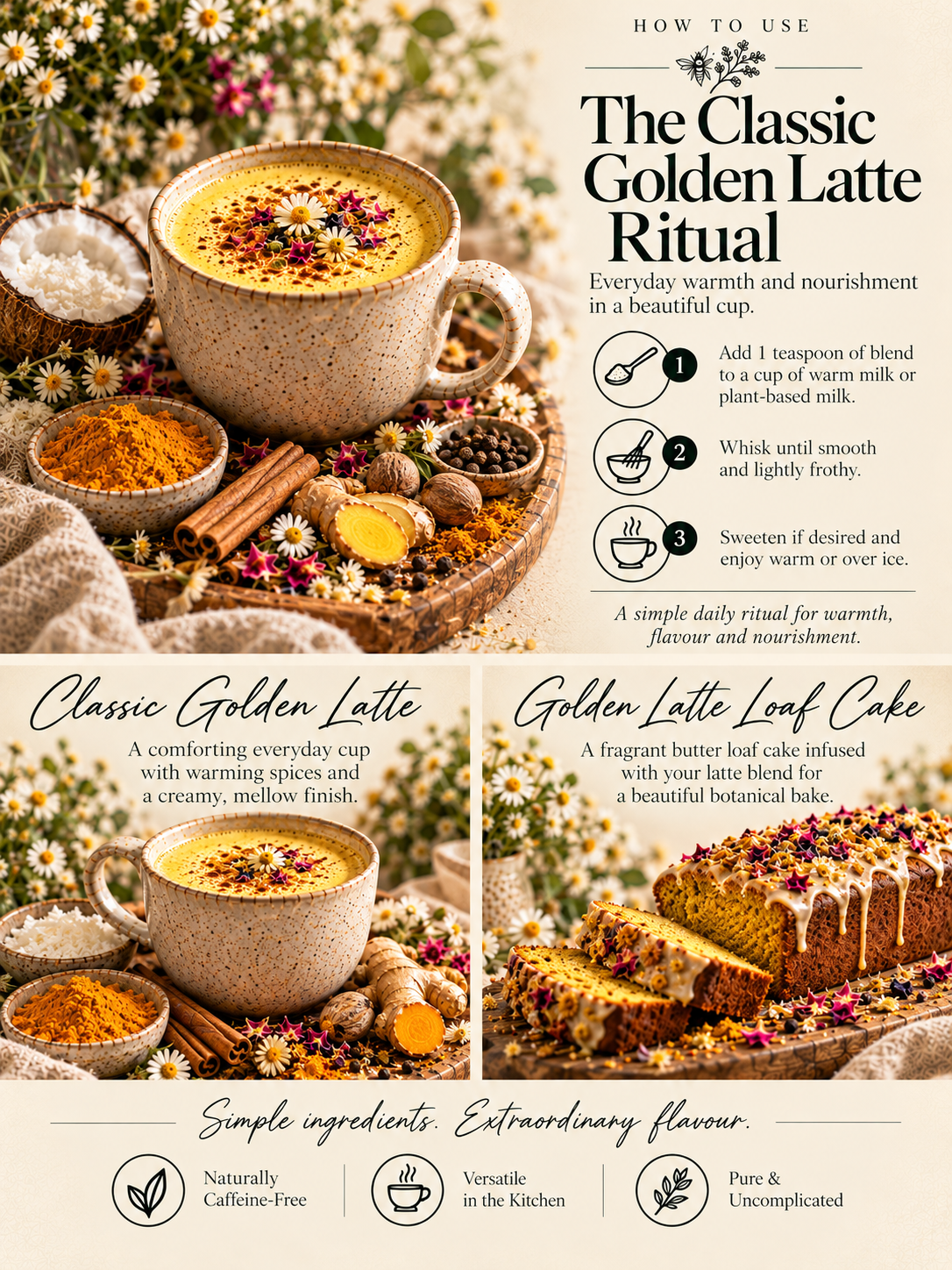 Classic Golden Turmeric Latte recipes.