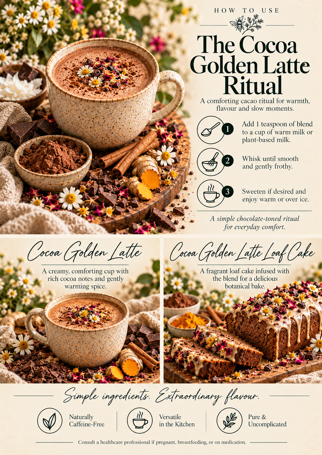 Cocoa Golden Latte recipes.