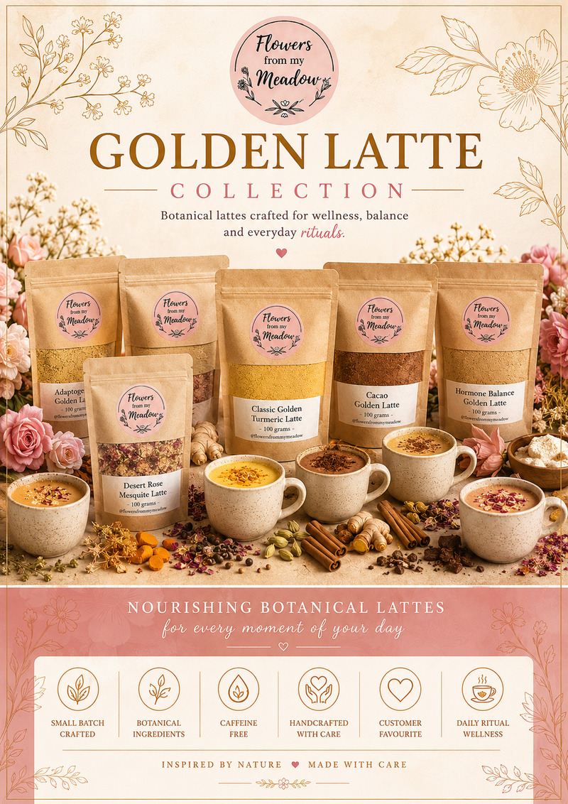 Cover of the Flowers from my Meadow Golden Ritual Lattes Collection catalogue.