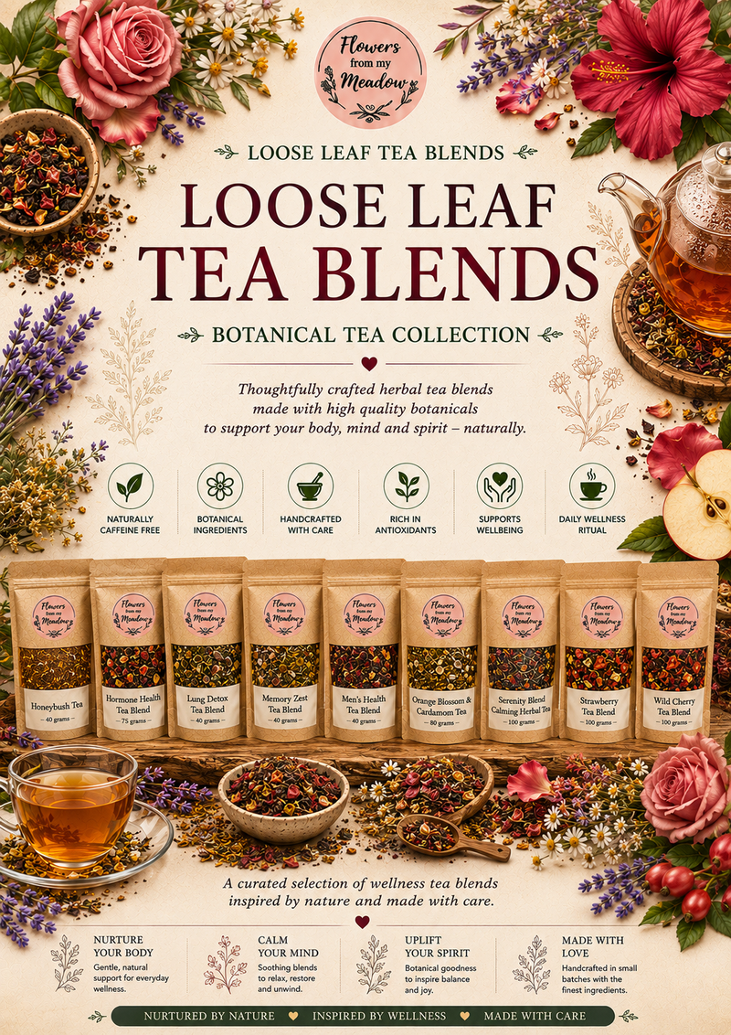 Cover of the Flowers from my Meadow Loose Leaf Tea Blends Collection catalogue.