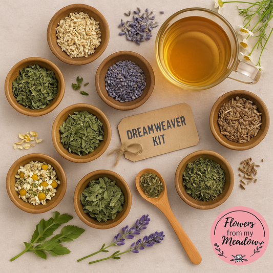 Dreamweaver Kit with various dried  herbs and flowers
