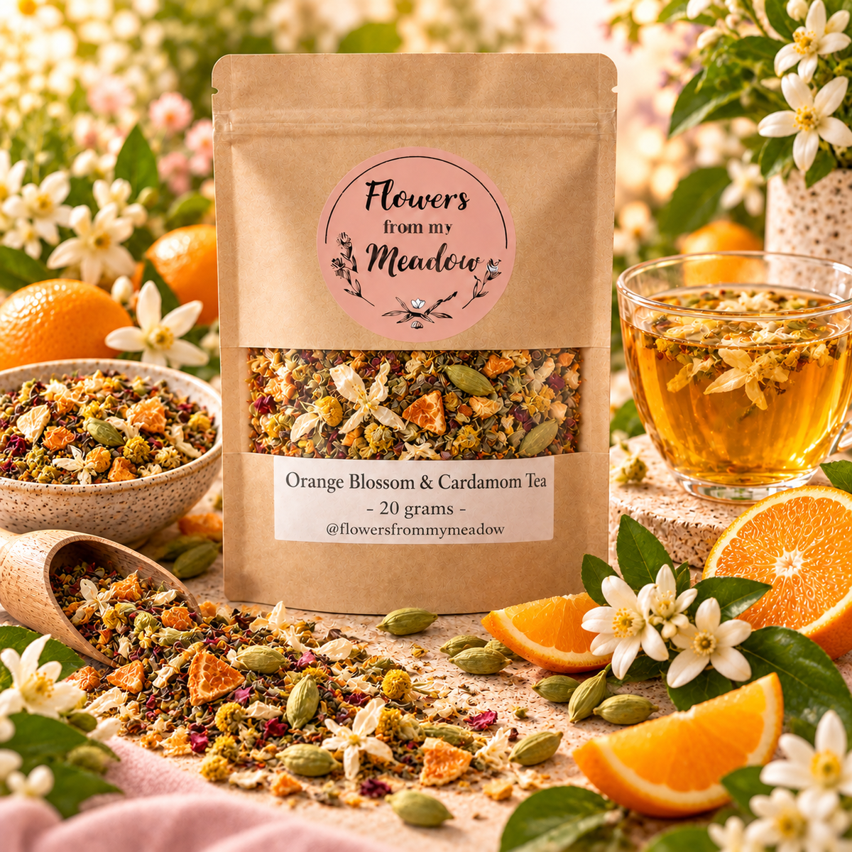 Orange Blossom & Cardamom Tea - 20g