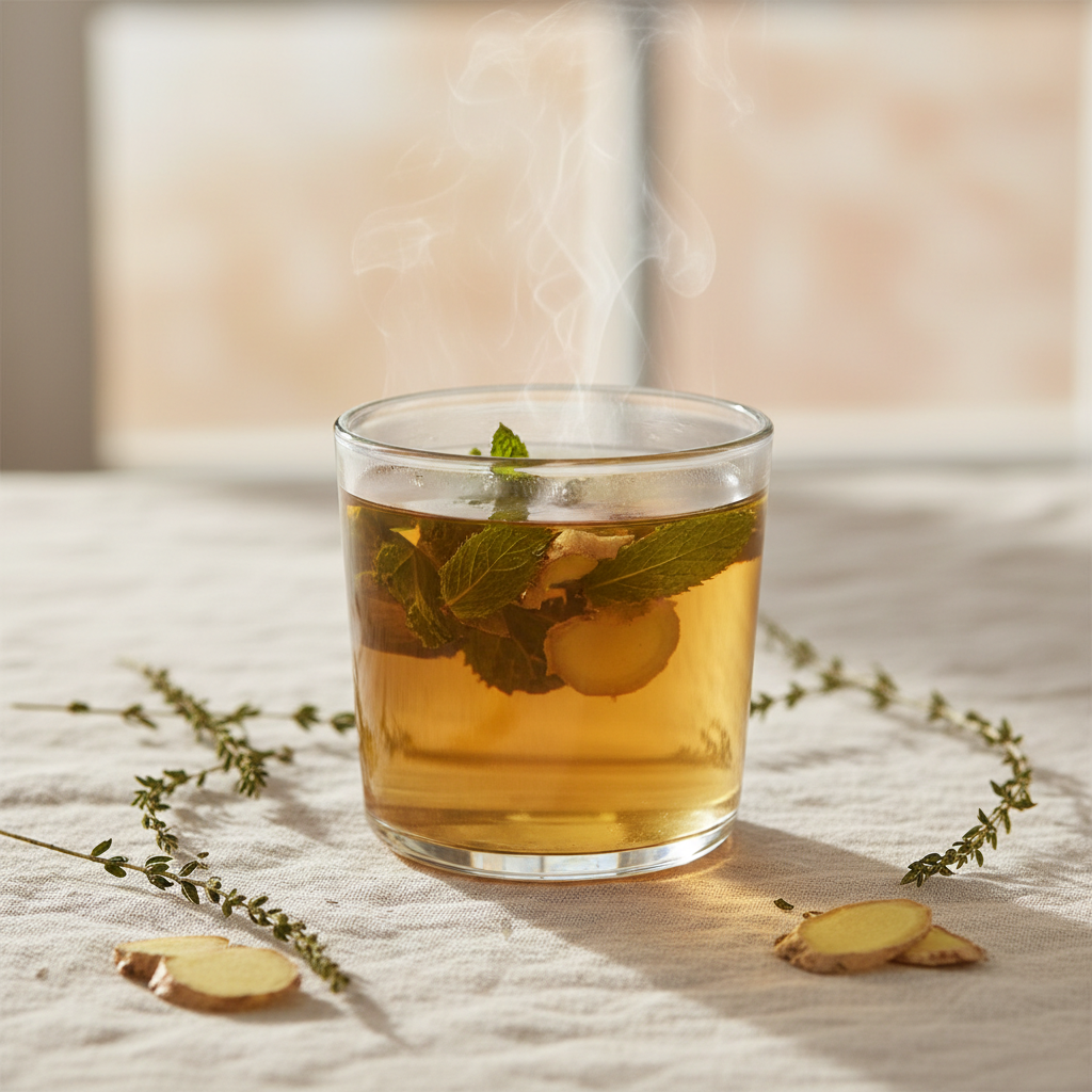 Peppermint & Ginger After-Meal Infusion