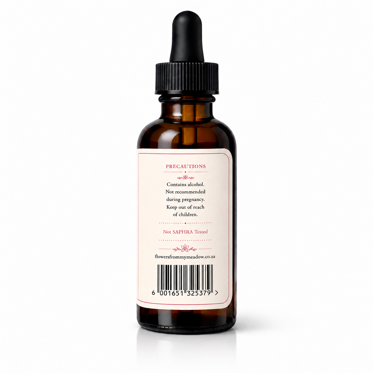 Wild Yam Tincture 30 ml amber glass dropper bottle showing precautions, product information and barcode on a cream botanical label.