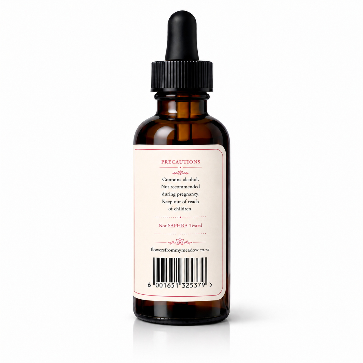 Wild Yam Tincture 30 ml amber glass dropper bottle showing precautions, product information and barcode on a cream botanical label.