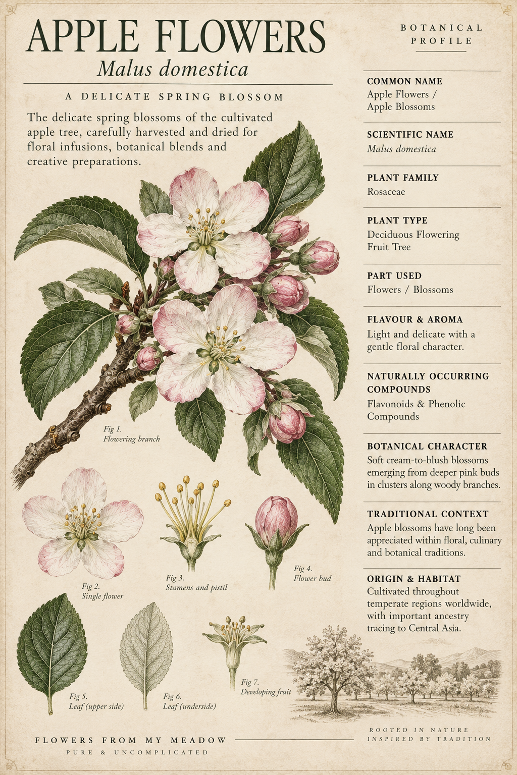 Apple Flowers botanical profile