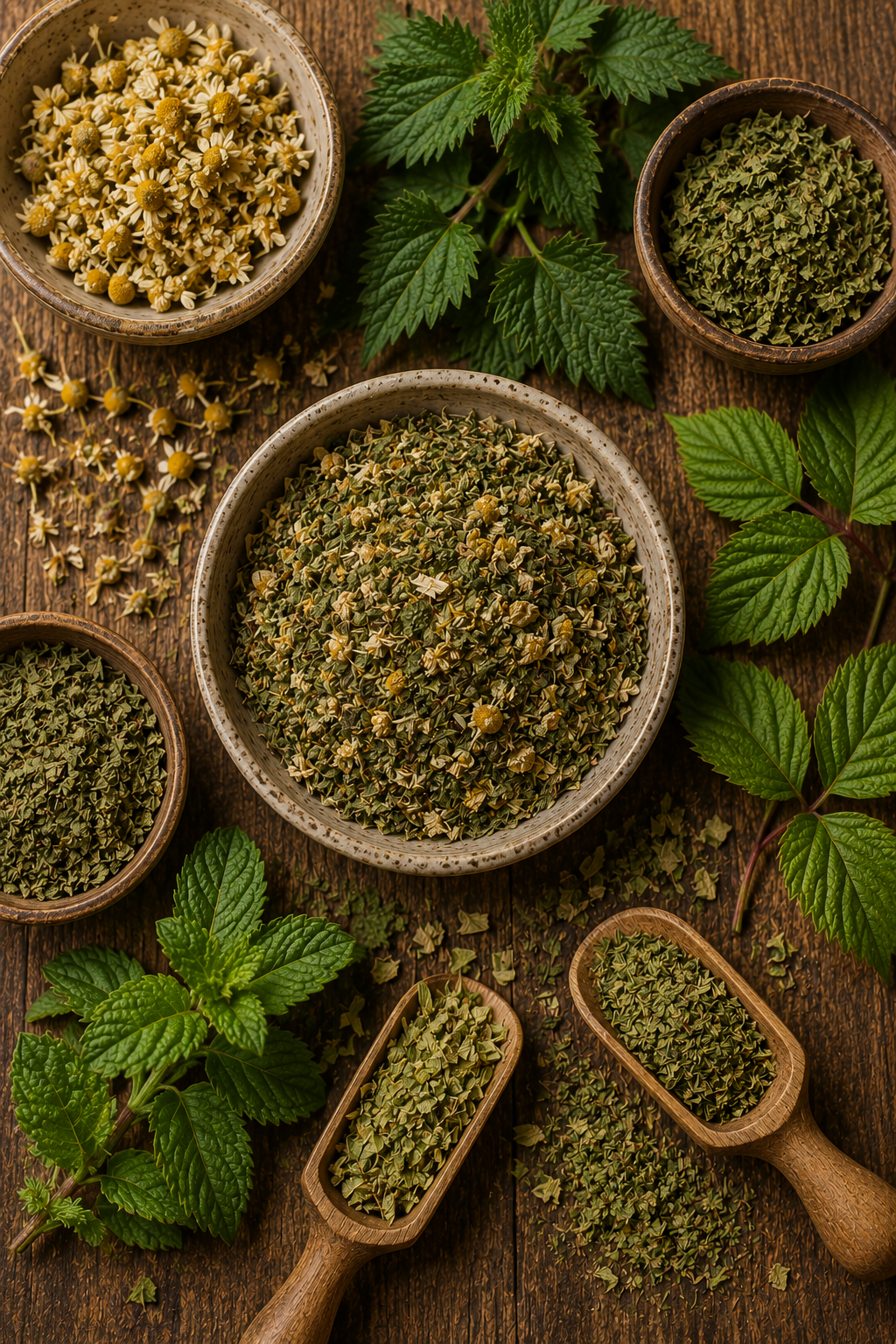 Botanical ingredients for Blossom & Bloom tea blend