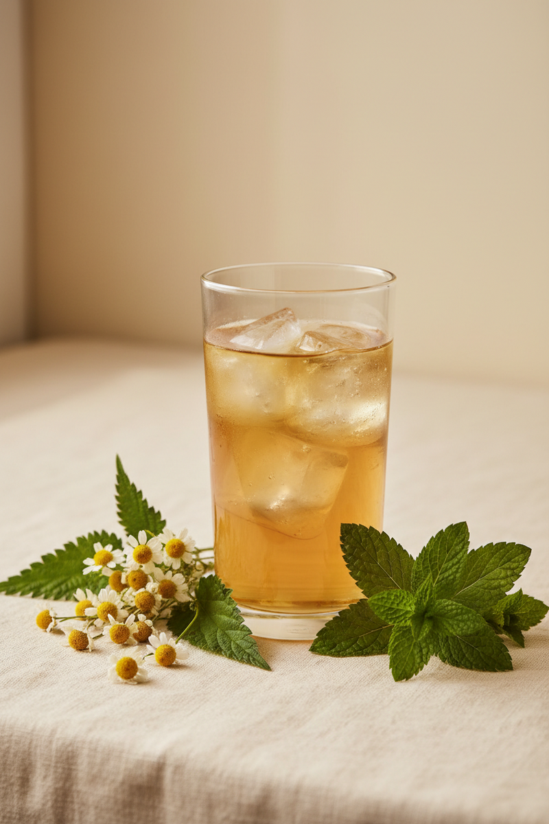 Blossom & Bloom tea served over ice