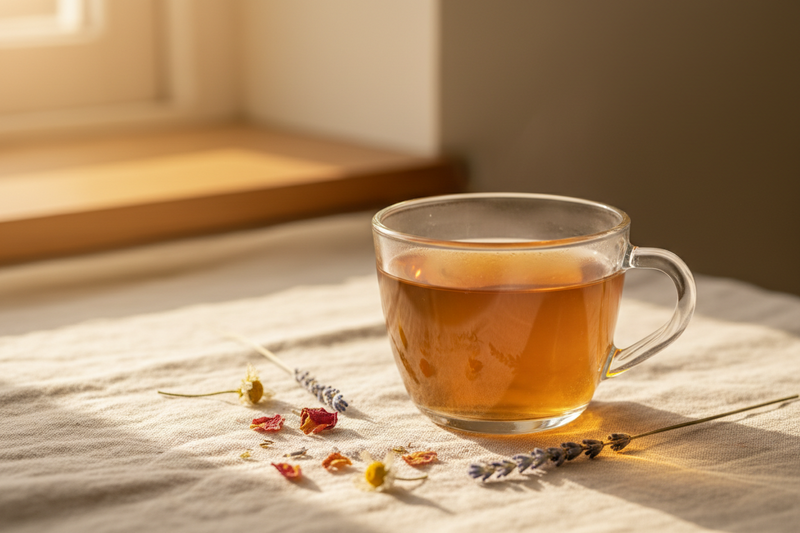 A quiet morning cup of Blossom & Bloom tea