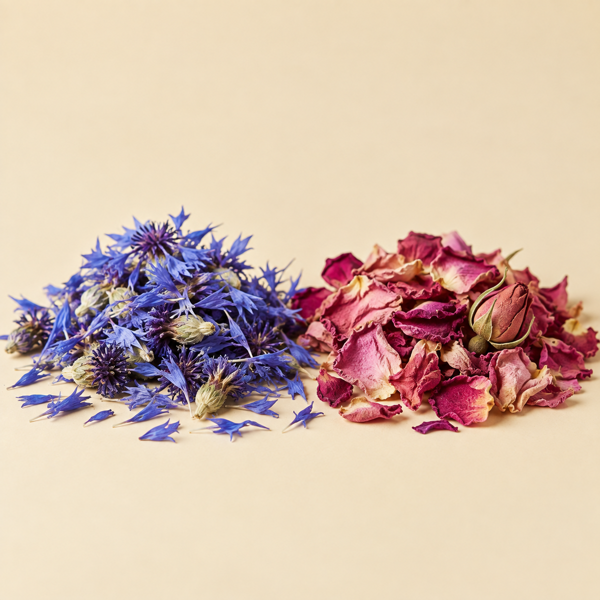 Cornflower and rose botanicals