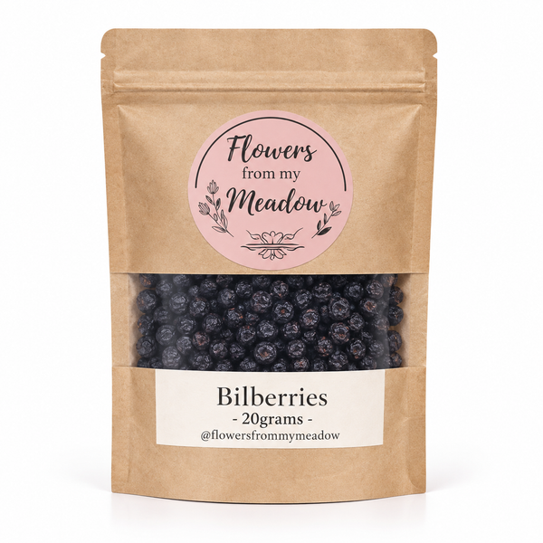 Flowers from my Meadow dried bilberries 20g pouch