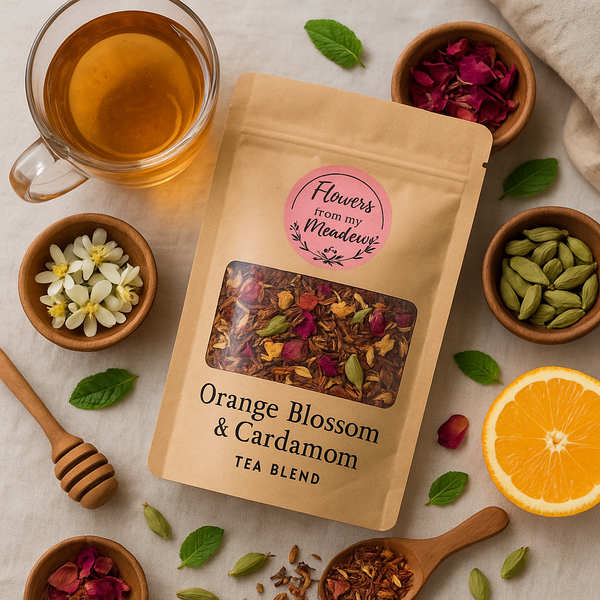 Orange Blossom & Cardamom Tea – Uplifting Herbal Blend for Digestion, Mood & Emotional Balance