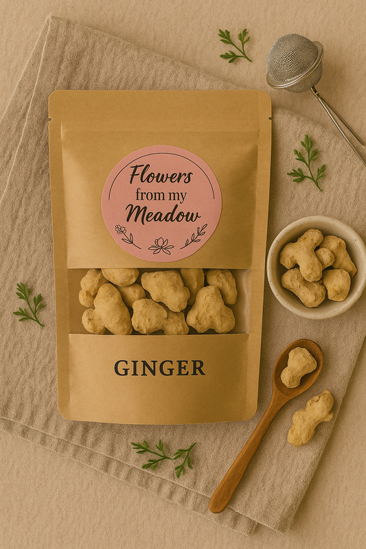 Dried Ginger Root Pieces – Warming Herbal Support for Digestion, Inflammation & Circulation