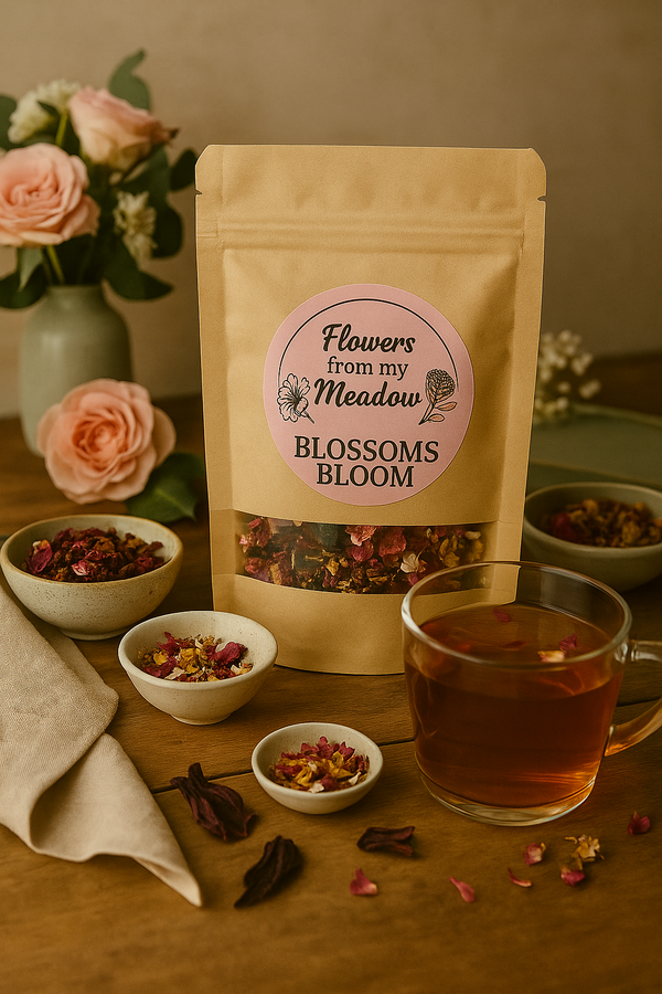 Blossom & Bloom Tea – Gentle Herbal Support for Hormonal Balance, Skin & Cycle Care