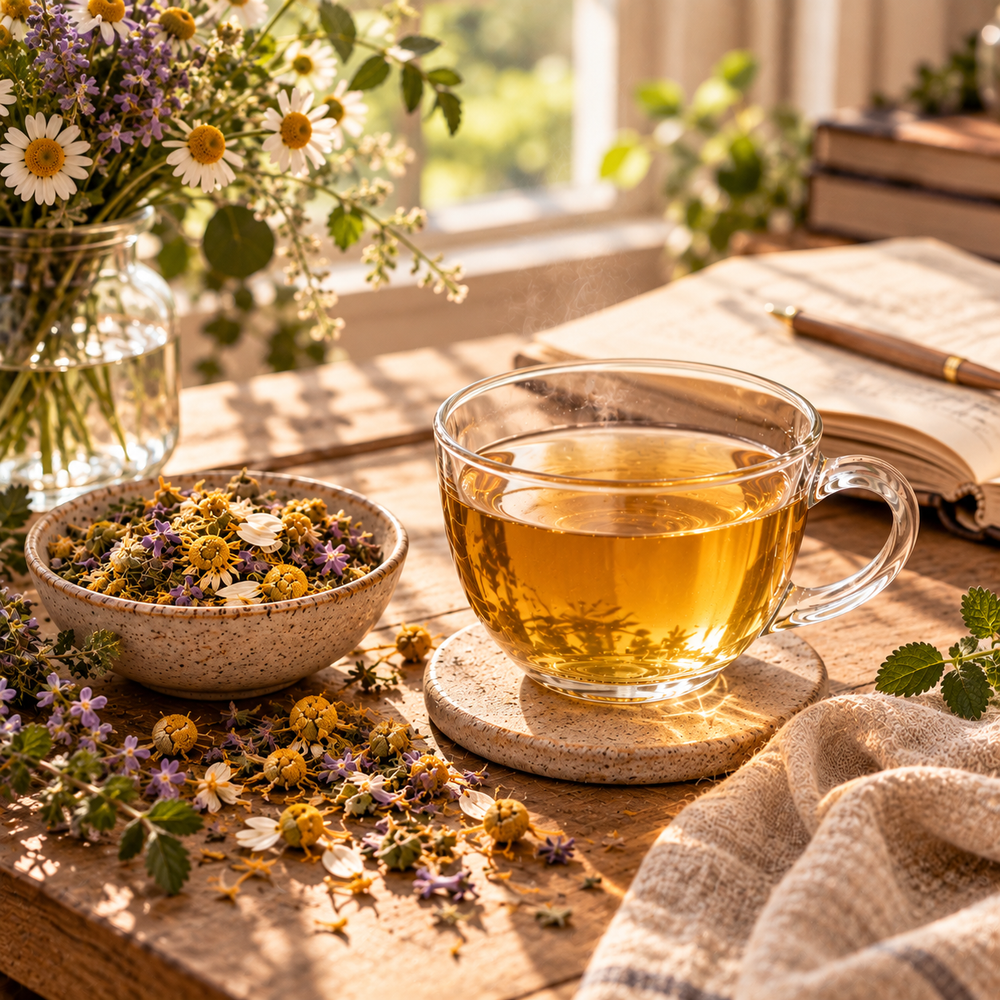 Strained Serenity Tea enjoyed during a peaceful afternoon tea ritual