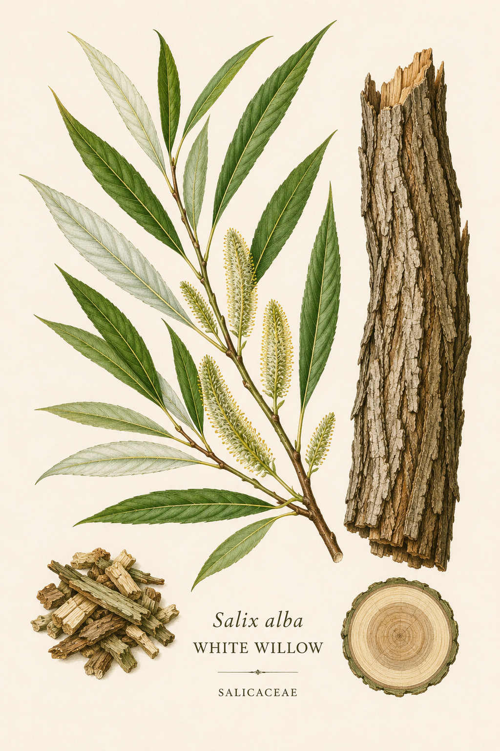 White Willow Bark botanical profile