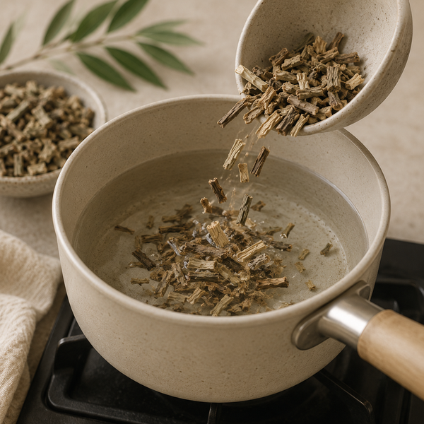 Adding white willow bark to water