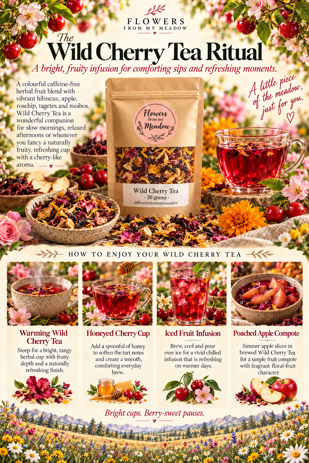 Wild cherry tea mini ritual.